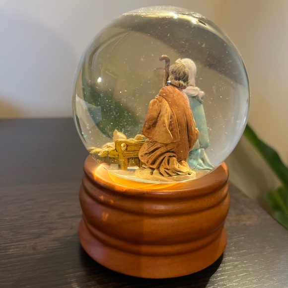 Roman Musical Fontanini Nativity Snow Globe Christmas O Holy Night Vintage - Picture 5 of 11